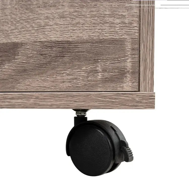 Commode à 5 tiroirs, commode de rangement en bois avec roulettes, organisateur de rangement pour travaux manuels et unité de rangement de bureau avec tiroirs