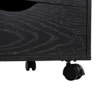 Commode à 5 tiroirs, commode de rangement en bois avec roulettes, organisateur de rangement pour travaux manuels et unité de rangement de bureau avec tiroirs