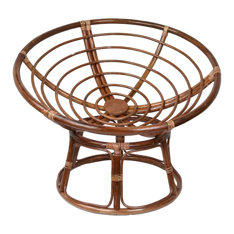 Cadre de fauteuil Papasan en rotin Bali de 42 pouces (coussin non inclus)