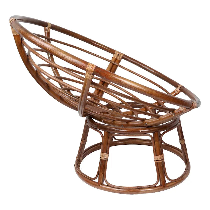 Cadre de fauteuil Papasan en rotin Bali de 42 pouces (coussin non inclus)