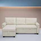 Canapé sectionnel réversible convertible moderne - en forme de L avec méridienne de rangement, accoudoirs larges et pieds durables