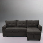 Canapé sectionnel réversible convertible moderne - en forme de L avec méridienne de rangement, accoudoirs larges et pieds durables
