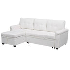 Canapé sectionnel réversible convertible moderne - en forme de L avec méridienne de rangement, accoudoirs larges et pieds durables