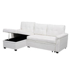 Canapé sectionnel réversible convertible moderne - en forme de L avec méridienne de rangement, accoudoirs larges et pieds durables