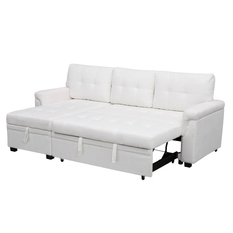 Canapé sectionnel réversible convertible moderne - en forme de L avec méridienne de rangement, accoudoirs larges et pieds durables