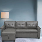Canapé sectionnel réversible convertible moderne - en forme de L avec méridienne de rangement, accoudoirs larges et pieds durables
