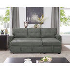 Canapé sectionnel réversible convertible moderne - en forme de L avec méridienne de rangement, accoudoirs larges et pieds durables
