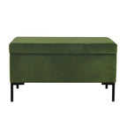 Banc de rangement moderne en métal avec pieds, siège tissé gris multifonctionnel pour chambre à coucher, entrée et salon