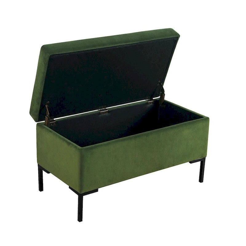 Banc de rangement moderne en métal avec pieds, siège tissé gris multifonctionnel pour chambre à coucher, entrée et salon