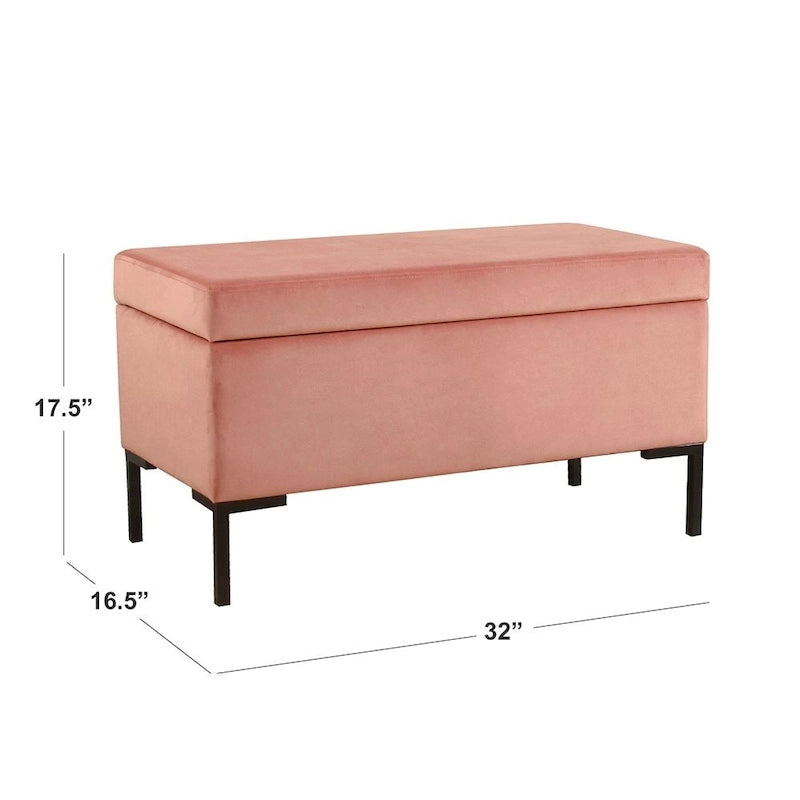 Banc de rangement moderne en métal avec pieds, siège tissé gris multifonctionnel pour chambre à coucher, entrée et salon
