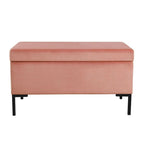 Banc de rangement moderne en métal avec pieds, siège tissé gris multifonctionnel pour chambre à coucher, entrée et salon