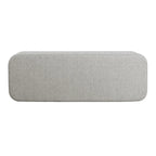 Banc de rangement moderne en métal avec pieds, siège tissé gris multifonctionnel pour chambre à coucher, entrée et salon
