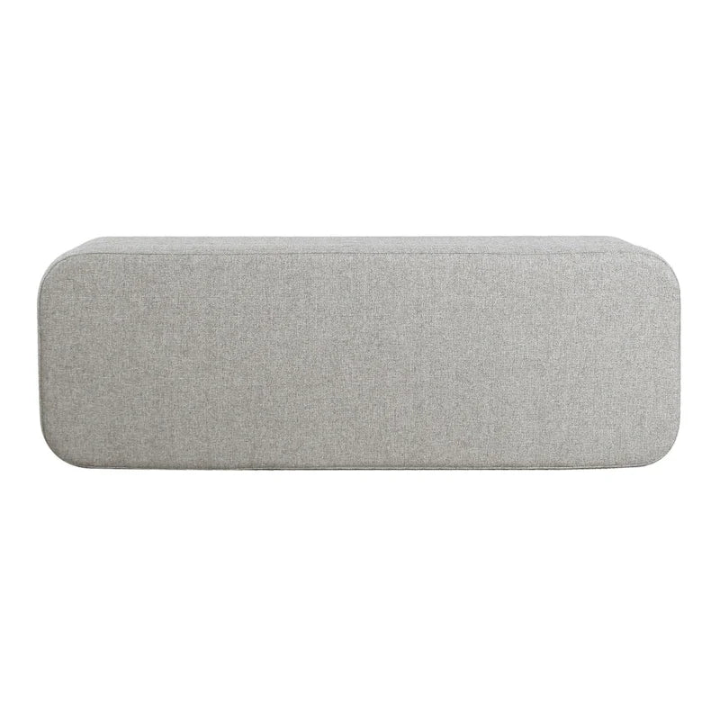 Banc de rangement moderne en métal avec pieds, siège tissé gris multifonctionnel pour chambre à coucher, entrée et salon