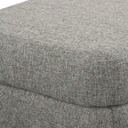 Banc de rangement moderne en métal avec pieds, siège tissé gris multifonctionnel pour chambre à coucher, entrée et salon