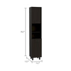 Meuble de cuisine à 2 portes avec étagères réglables, en bois manufacturé, blanc ou noir, rangement élégant