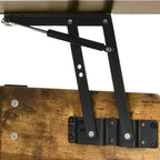 Table basse carrée à plateau relevable Moasis Farmhouse avec rangement et étagère