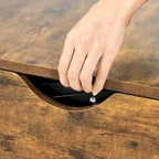 Table basse carrée à plateau relevable Moasis Farmhouse avec rangement et étagère