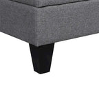 Canapé d'angle moderne en forme de L avec chaise longue, pouf de rangement et poches latérales pour le salon