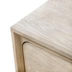 Table de chevet transitionnelle en bois massif de chêne, 2 tiroirs avec pieds en métal, aucun assemblage requis, chambre moderne