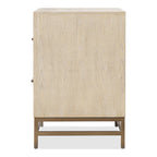 Table de chevet transitionnelle en bois massif de chêne, 2 tiroirs avec pieds en métal, aucun assemblage requis, chambre moderne