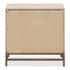 Table de chevet transitionnelle en bois massif de chêne, 2 tiroirs avec pieds en métal, aucun assemblage requis, chambre moderne