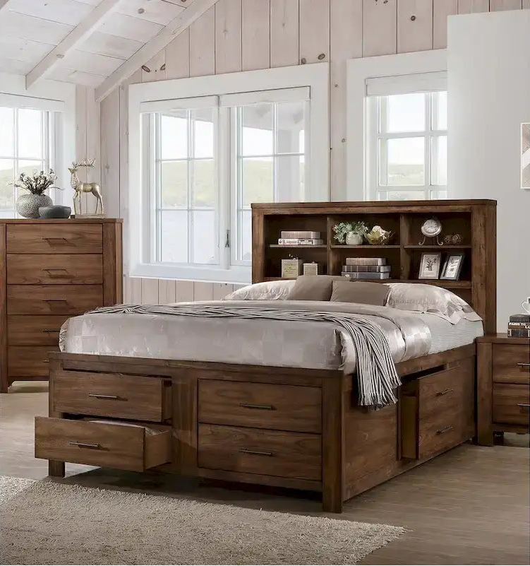 6 Underbed Drawers Bed In Walnut