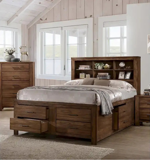 6 Underbed Drawers Bed In Walnut