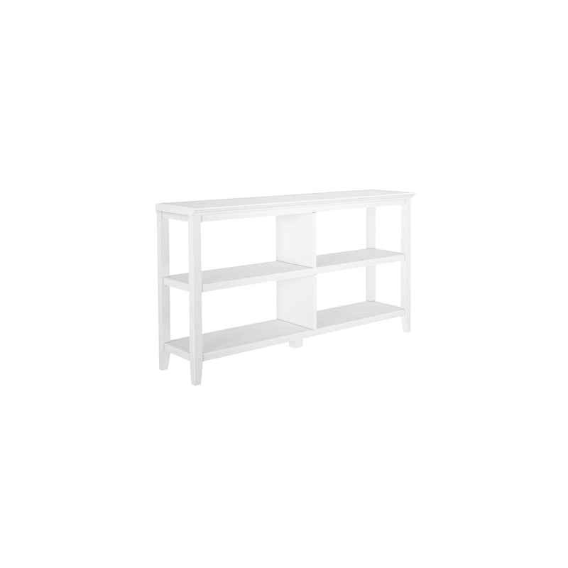 Étagère basse large Edenton 54W à 2 tablettes, blanc