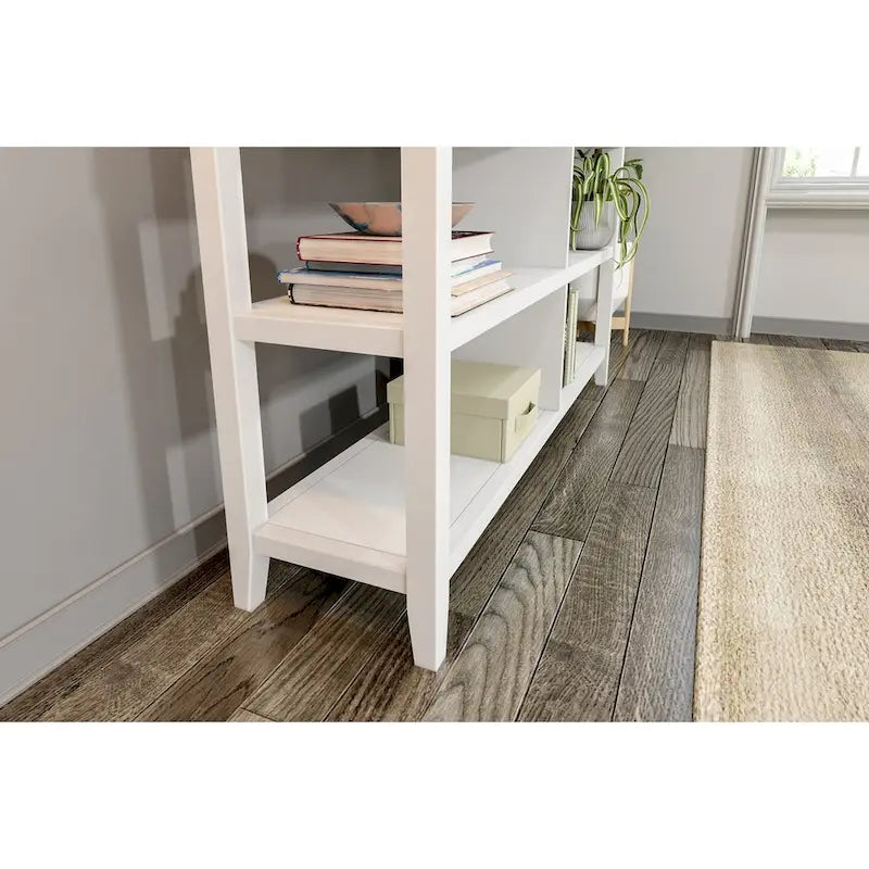 Étagère basse large Edenton 54W à 2 tablettes, blanc