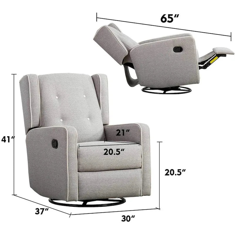 Fauteuil inclinable de course pivotant et à bascule