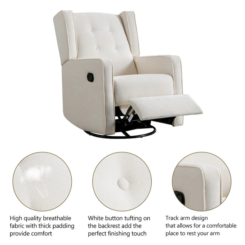 Fauteuil inclinable de course pivotant et à bascule