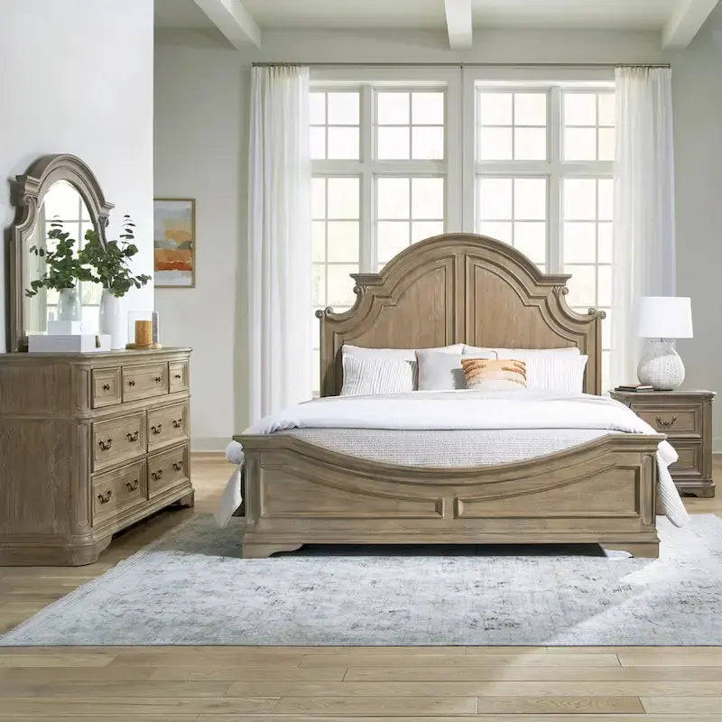 Ensemble lit, commode et miroir Magnolia Manor
