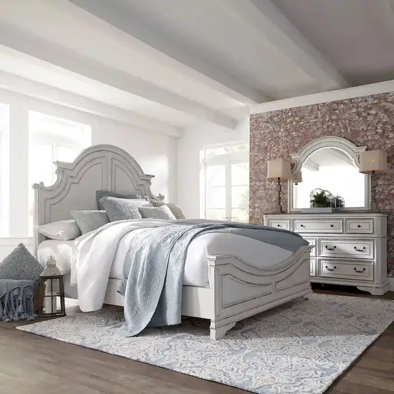 Ensemble lit, commode et miroir Magnolia Manor