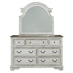 Ensemble lit, commode et miroir Magnolia Manor