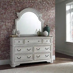 Ensemble lit, commode et miroir Magnolia Manor