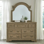Ensemble lit, commode et miroir Magnolia Manor
