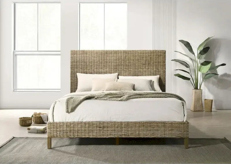 Almaden Kubu Grey Panel Bed
