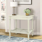 Table d'appoint crème avec étagère inférieure en rotin, silhouette épurée, plusieurs options de couleurs, accent polyvalent