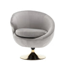 Fauteuil d'appoint douillet pivotant à 360 degrés en velours