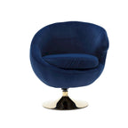 Fauteuil d'appoint douillet pivotant à 360 degrés en velours