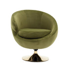 Fauteuil d'appoint douillet pivotant à 360 degrés en velours
