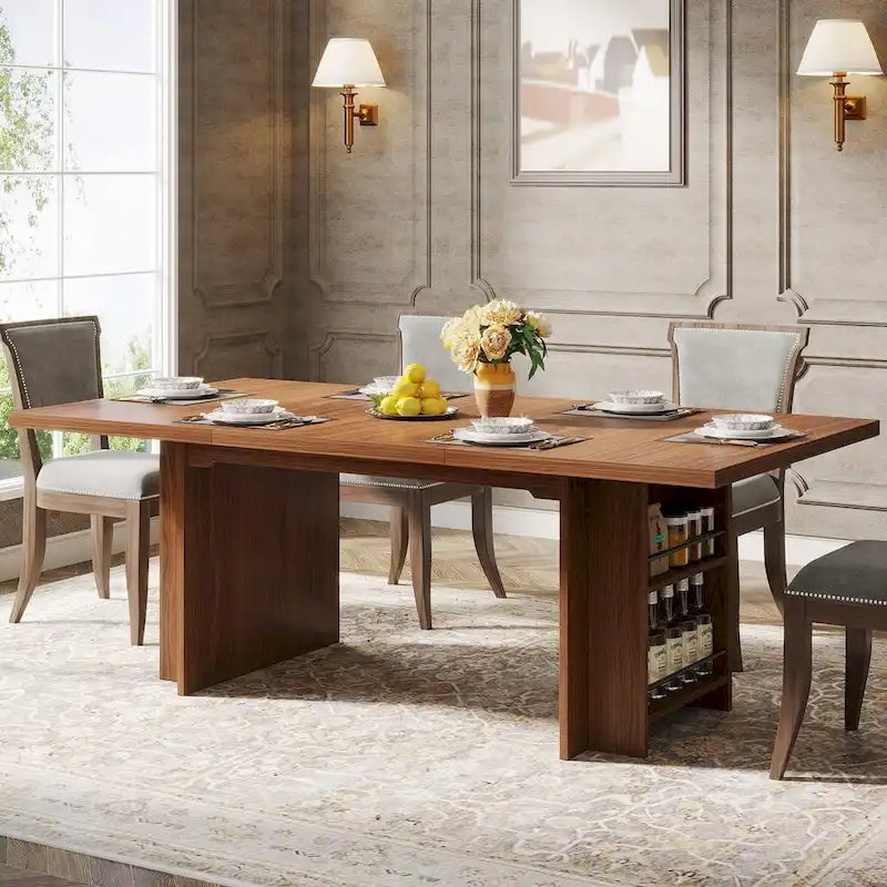 Bureau d'ordinateur de 63 pouces, grand bureau de direction avec rangement