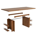 Bureau d'ordinateur de 63 pouces, grand bureau de direction avec rangement