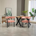 Chaise de salle à manger d'appoint moderne rembourrée en tissu chenille pour le salon