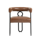 Chaise de salle à manger d'appoint moderne rembourrée en tissu chenille pour le salon