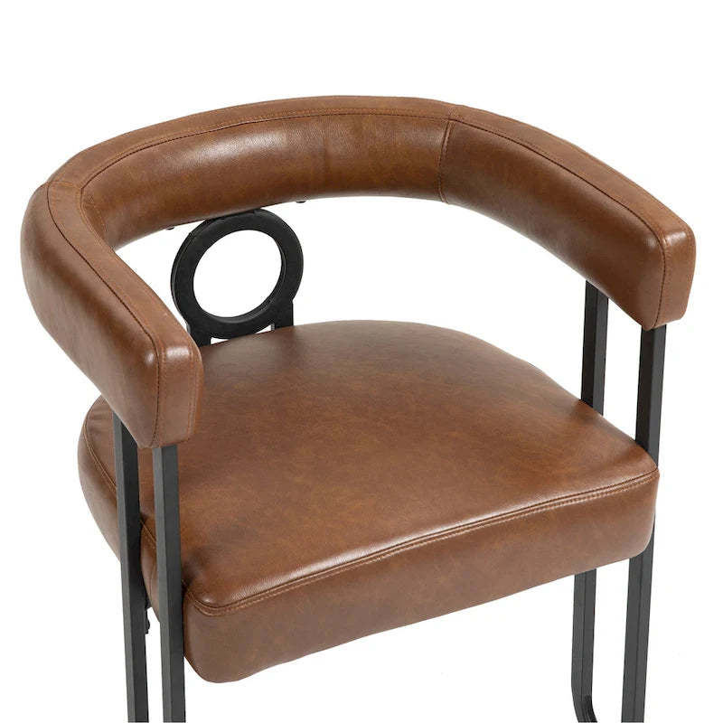 Chaise de salle à manger d'appoint moderne rembourrée en tissu chenille pour le salon