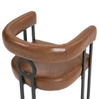 Chaise de salle à manger d'appoint moderne rembourrée en tissu chenille pour le salon