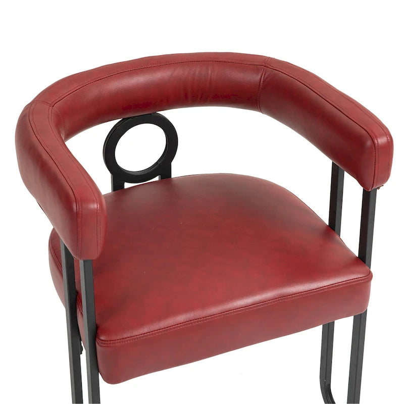 Chaise de salle à manger d'appoint moderne rembourrée en tissu chenille pour le salon