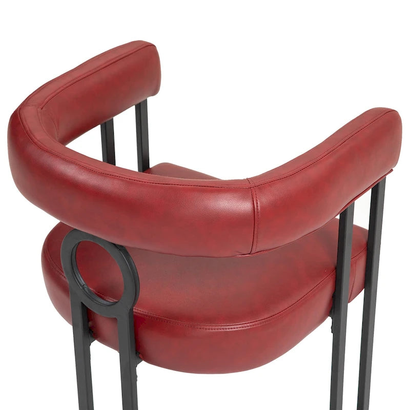 Chaise de salle à manger d'appoint moderne rembourrée en tissu chenille pour le salon
