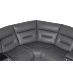 Canapé sectionnel inclinable 109, Canapé inclinable modulaire de salon avec 2 consoles de rangement et 4 porte-gobelets